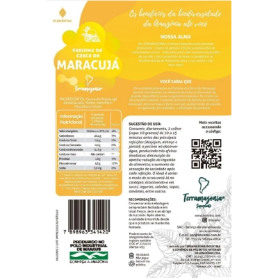 Farinha de Casca de Maracujá, 200G, Terramazonia