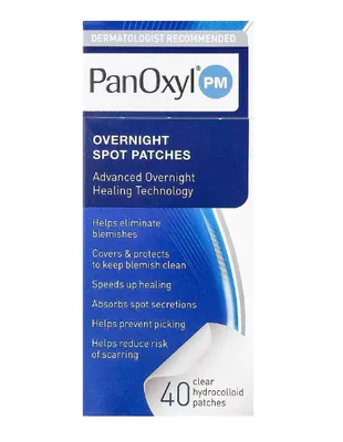 PM, adesivos noturnos, 40 adesivos hidrocolóides transparentes, PanOxyl