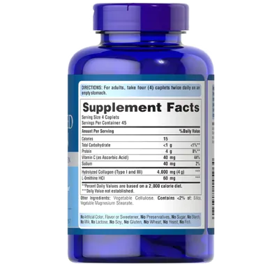 Colágeno Hidrolisado, 1000mg, 180 Cápsulas, Puritan's Pride