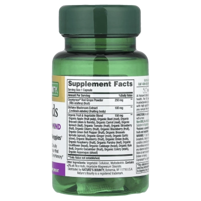 Superfoods Plus + Mente Sharp, 30 Cápsulas - Nature's Bounty