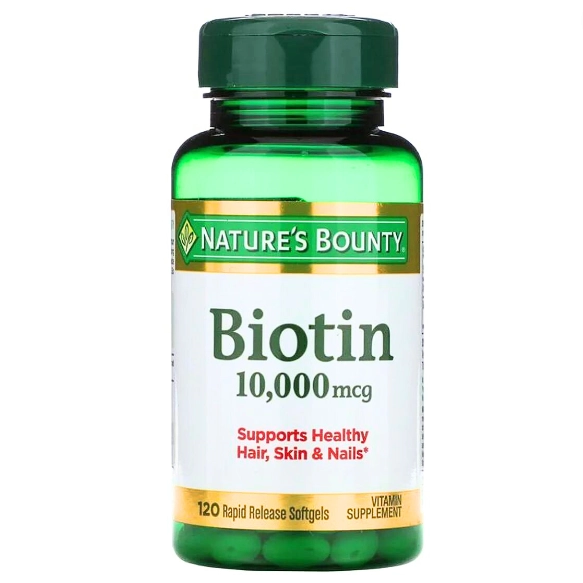 Biotina, 10.000mcg, 120 Cápsulas, Nature's Bounty