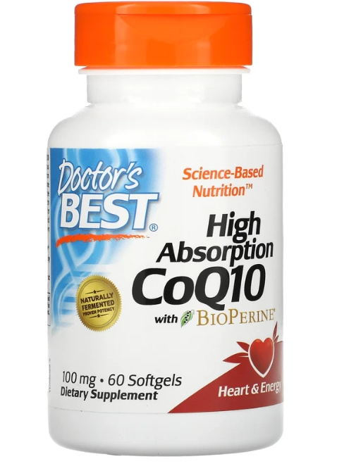 Coenzima CoQ10 Alta absorção, 100mg com BioPerine, 60 Cápsulas, Doctor's Best
