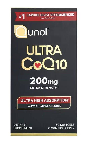 Ultra CoQ10 200mg Força Extra, 60 Cápsulas, Qunol