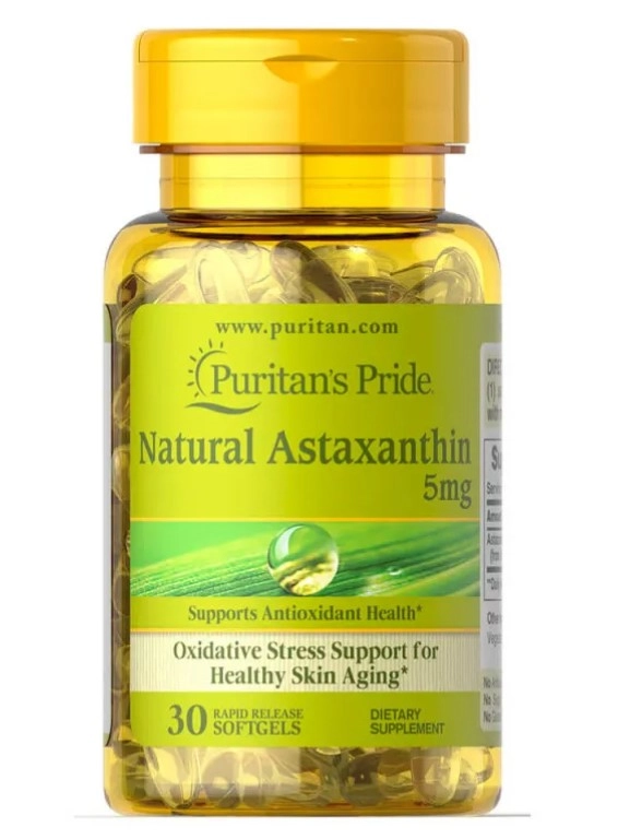 Astaxanthin 5mg, 30 capsulas, Puritan's Pride