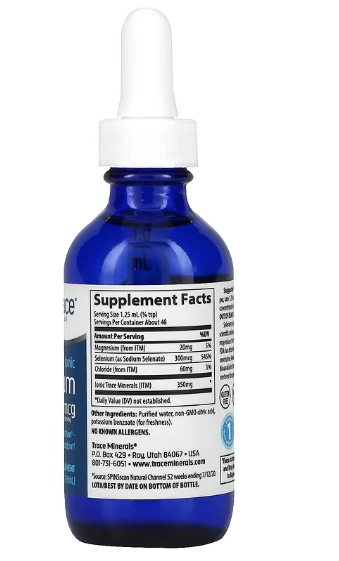 Selênio Iônico, 300mcg, 59ml, Trace Minerals