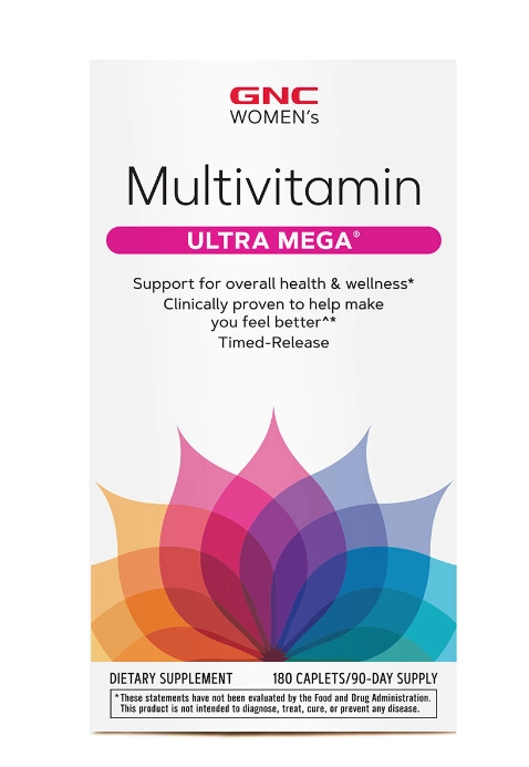 Multivitamínico Ultra Mega, 180 Cápsulas, GNC