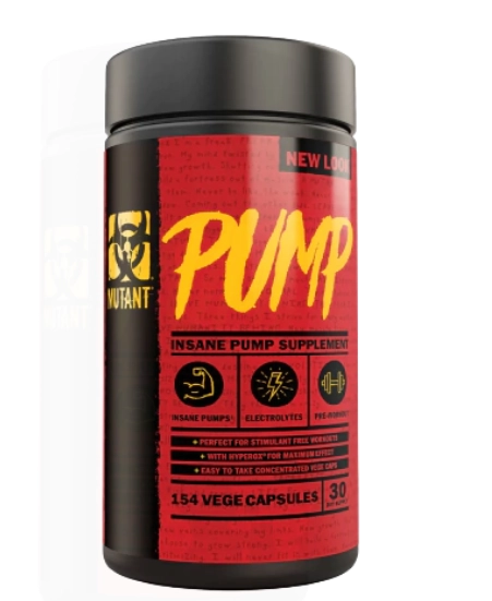 Pré-Treino Pump, 30 Doses, 154 cápsulas, Mutant