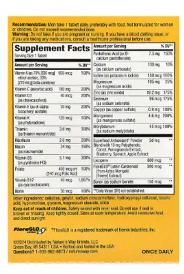 Multivitamínico Completo Alive, para Homens 50+, 50 Comprimidos, Nature's Way