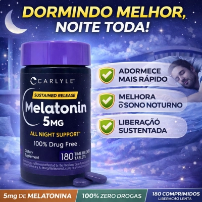 Melatonin, 5mg, 180 Tablets, Carlyle 