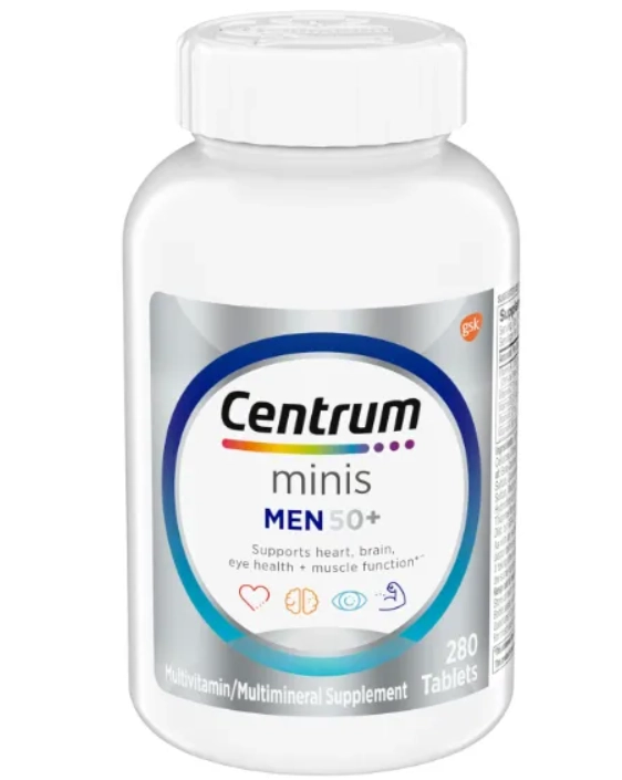 Centrum Minis Silver, Homens 50+, 280 Comprimidos