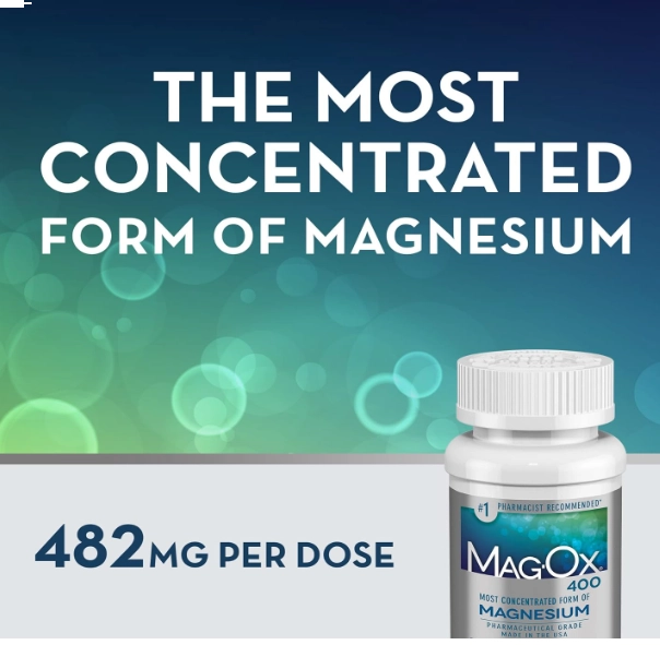 Magnésio Mag-Ox, óxido de magnésio, 483mg, 120 comprimidos, Mag-Ox 400