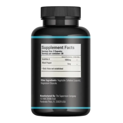 Urolitina A, 1000mg, Energia Celular e Saúde Mitocondrial, 60 Cápsulas, The Supermom Company
