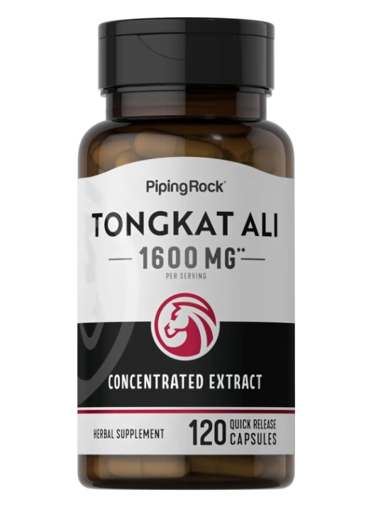 Tongkat Ali LongJack, 1600mg, 120 Cápsulas, Pipingrock