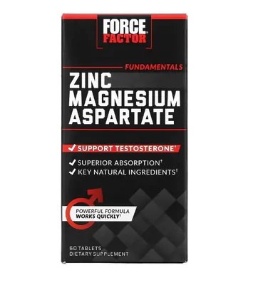 Aspartato de Zinco e Magnésio, 60 Comprimidos, Force Factor