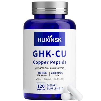 GHK-Cu Copper Peptide, 240mcg, 120 Cápsulas, Huxinsk