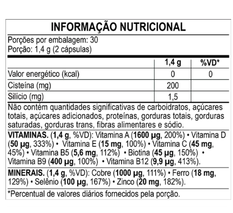 Polivitamínico Cabelos e Unhas, Com Biotina, 60 Cápsulas, Complete Bari