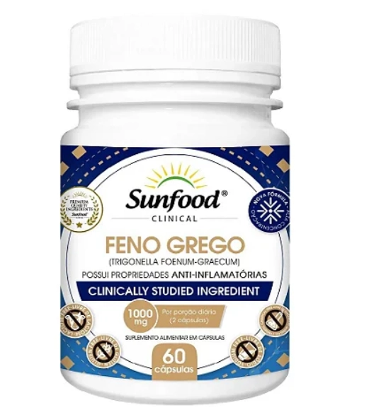 Feno Grego, 60 capsulas, Sunfood