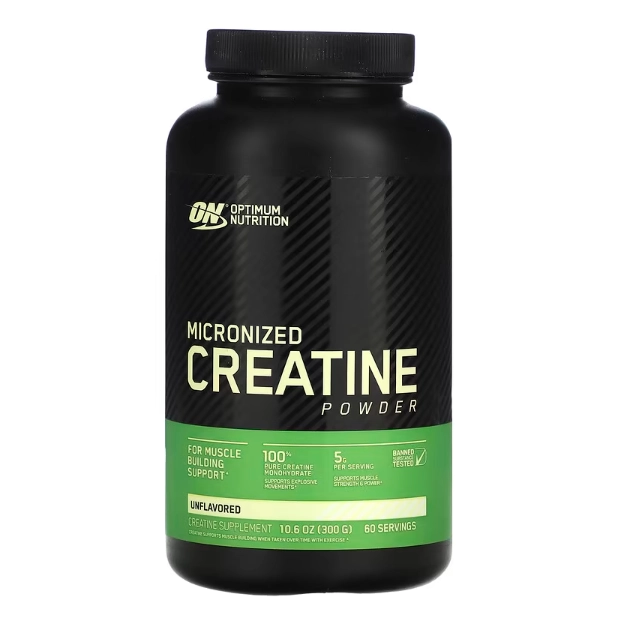 Creatina Micronizada em Pó, Sem Sabor, 300 g (10,6 oz), Optimum Nutrition