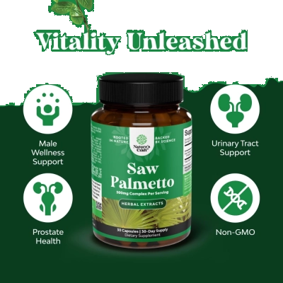 Saw Palmetto, 500mg Complex Per Serving, 30 Cápsulas - Natures Craft