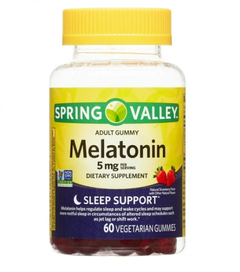 Melatonina 5mg, 60 Gomas, Spring Valley