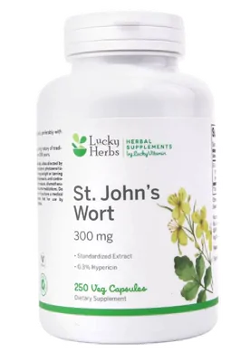 St. John's Wort, 300mg, 250 Cápsulas Vegetais, Lucky Vitamin