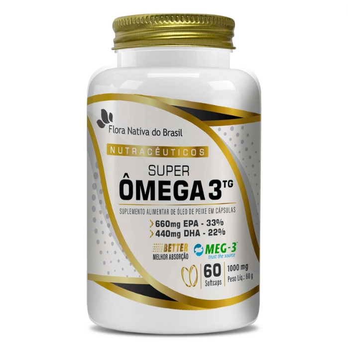 Super Ômega 3 (660EPA/440DHA) 1000mg, 60 Cápsulas, Flora Nativa