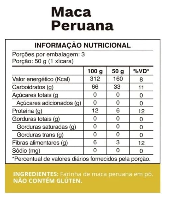 Maca Peruana, 150g em Pó, Ocean Drop