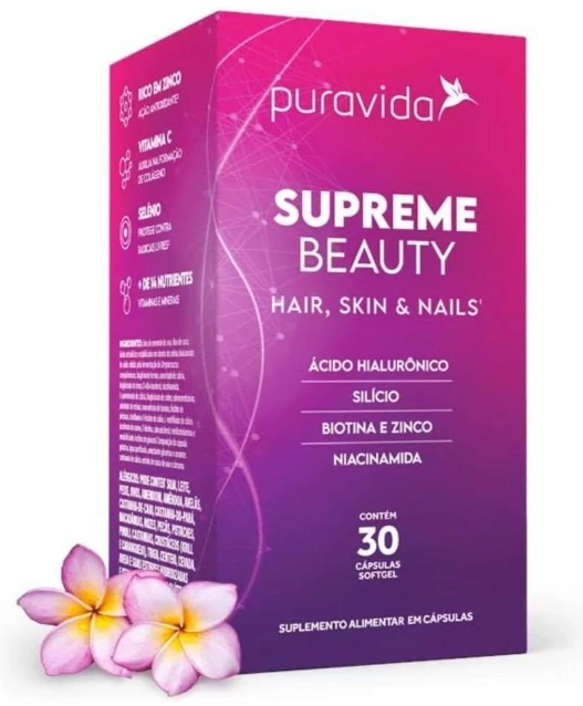 Supreme Beauty, Hair Skin & Nails, 30 Cápsulas, Puravida