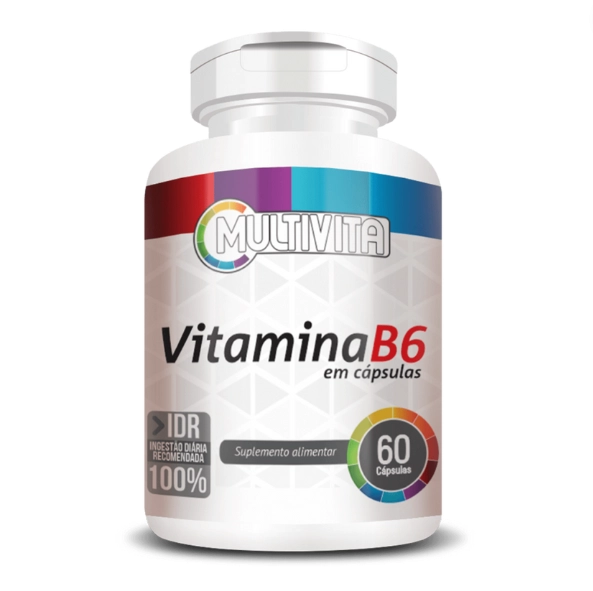 Vitamina B6, 500mg, 60 Cápsulas