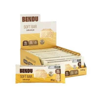 Soft Bar, Barrinha de Proteína,12g de Proteína,  Sem Açúcar, kit com 3 Unidades, Sabores, Bendu