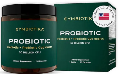 Probiótico + Prebiótico, Saúde intestinal e Saúde Digestiva, 90 Cápsulas, Cymbiotika