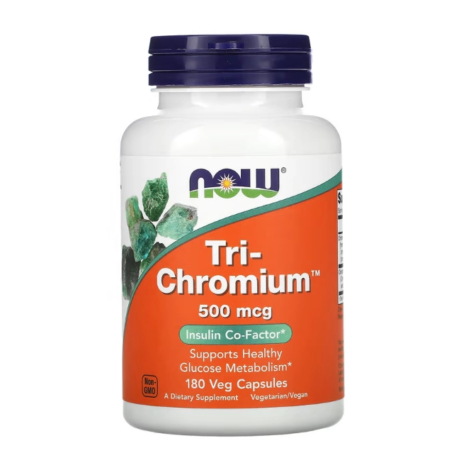 Tri-Chromium, 500mcg, 180 Cápsulas, Now