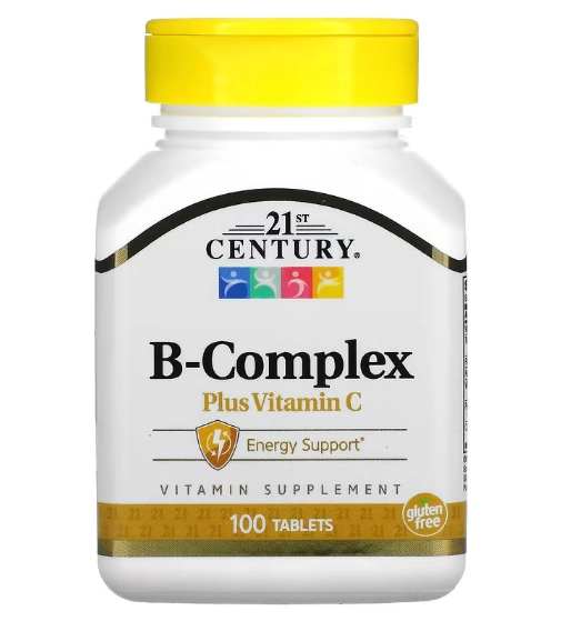 Complexo B e Vitamina C, 100 Comprimidos, 21st Century
