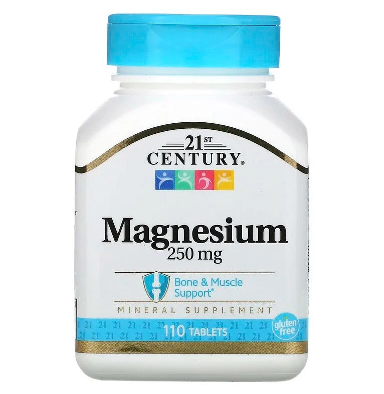 Magnésio, 250mg, 110 Comprimidos, 21st Century