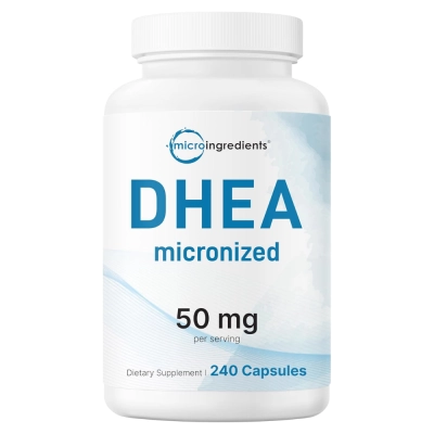 DHEA, 50mg, Equilíbrio Hormonal e Vitalidade, 240 Cápsulas, Micro Ingredients