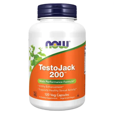 TestoJack 200, 120 Cápsulas, Now