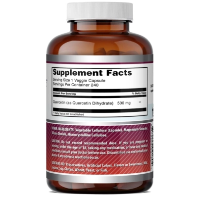 Quercetina 500mg, 240 Cápsulas, Amazing Nutrition