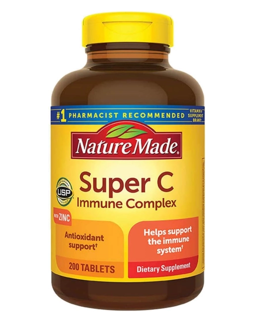 Super C Immune Complex, 200 Comprimidos, Nature Made