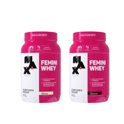 Femini Whey, Com Colágeno, 900g, Max Titanium