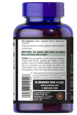 Triplo Ômega 3-6-9, Óleo de Peixe e Linhaça, 120 Cápsulas, Puritan's Pride