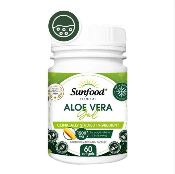 Aloe Vera Gel, 1200mg, 60 Cápsulas, Sunfoods