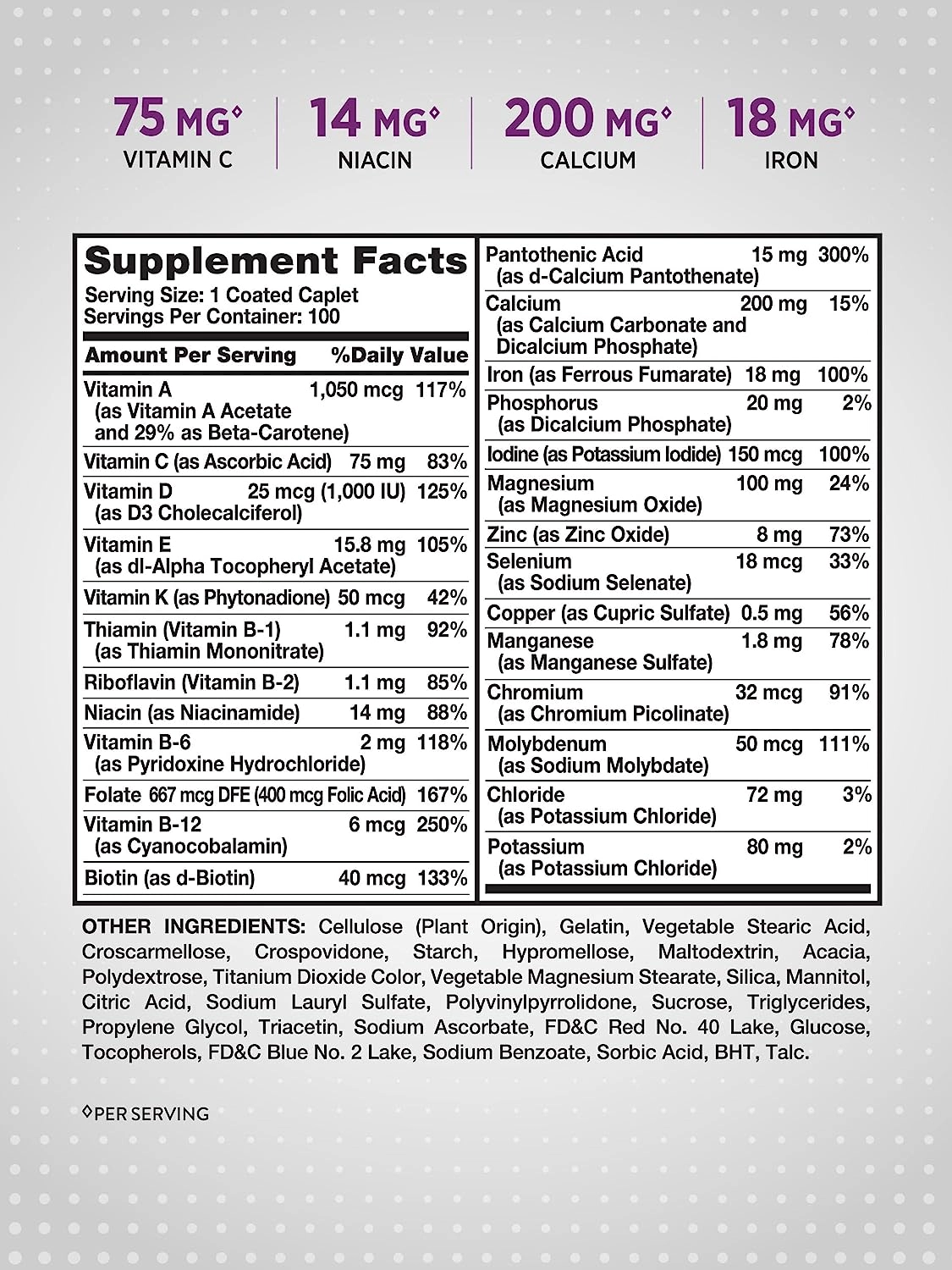 Multivitamínico Completo para Mulheres, 100 Comprimidos, Nature's Truth