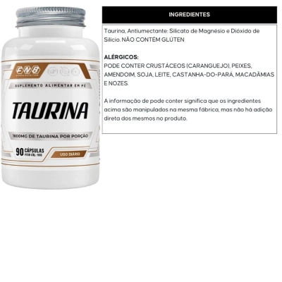 Taurina, 1600mg, 90 Cápsulas, Flora Nativa