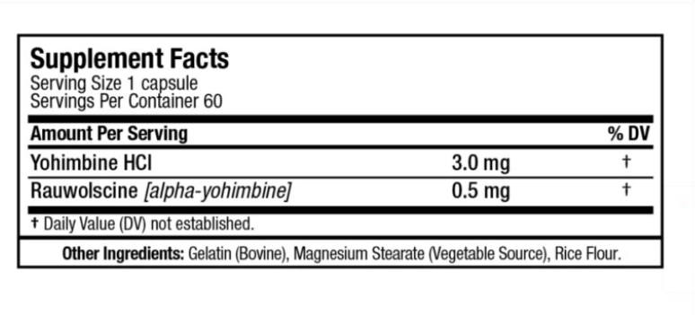 Ioimbina + Rauwolscine, 60 comprimidos, Allmax Nutrition