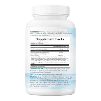 Complexo de Glutationa Lipossomal, 3000mg, Suporte Antioxidante e Desintoxicação, 120 Cápsulas, Micro Ingredients
