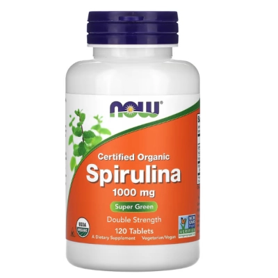 Spirulina 1000mg, Comprimidos Opções, Now