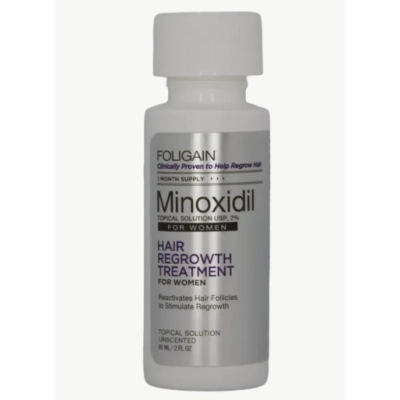 Minoxidil 2% Hair Regrowth Treatment, Para Mulheres, Unidade 60ml, Foligain