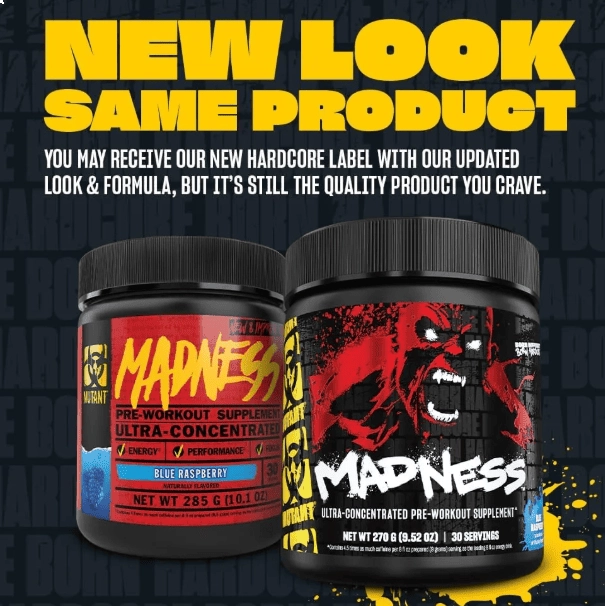 Pré Treino Madness, Desempenho Em Pó, 270g Sabor Fruit Punch, Mutant
