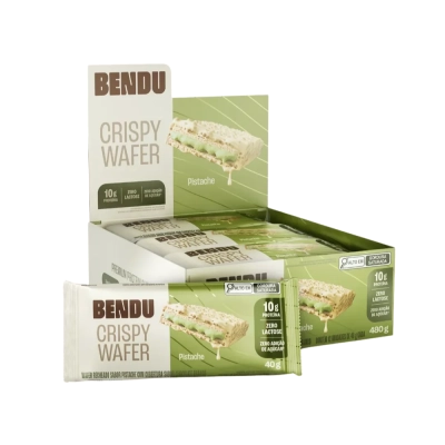 Crispy Wafer, 10g de Proteína,  Sem Açúcar, Kit com 3 Unidades, Sabores, Bendu