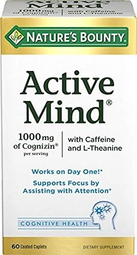 Active Mind, 1000mg de Cognizin, 60 cápsulas, Nature's Bounty